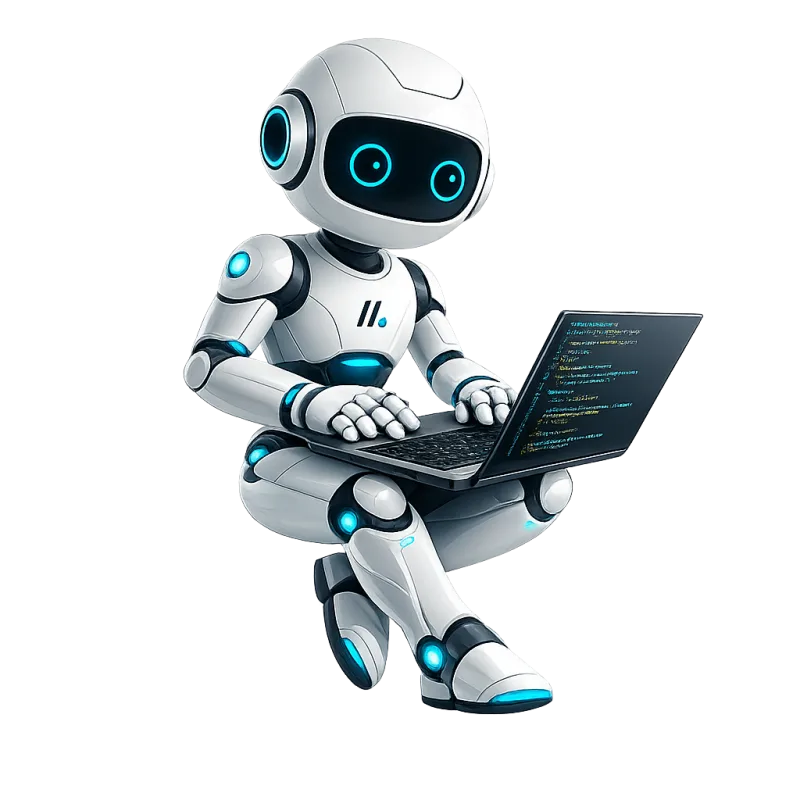 Diwe, la mascotte DiWeBot, code un projet web sur-mesure
